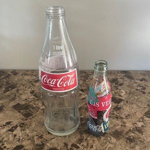 Two Coca-Cola Collectors Glass Bottles❤️❤️